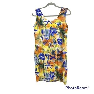 Jams World vtg sunset floral sleeveless dress